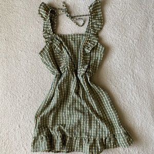 slim fit dress slacks Green Flannel Plaid Tatum Mini Dress Medium main image 1
